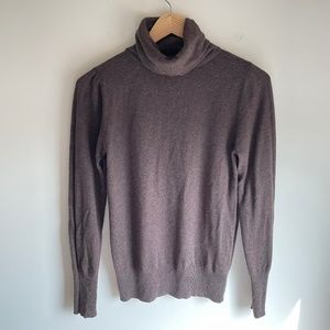 Mossimo Womens Long Sleeve Brown Turtleneck Top, Size M